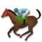 Horse Racing - Medium Black emoji on LG